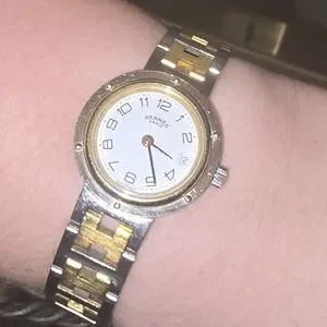 Hermes Silver and Gold Tone Women\'s Watch 24mm Hermes | Accessories | Hermes Silver And Gold Tone Womens  main image 4